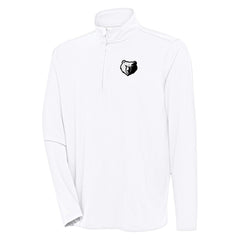 White Memphis Grizzlies Antigua Hunk Quarter-Zip Top | NBA