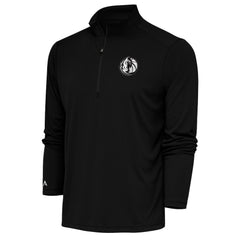 Black Dallas Mavericks Antigua Metallic Logo Tribute Quarter-Zip Top sale | NBA