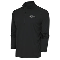 Charcoal New Orleans Pelicans Antigua Metallic Logo Tribute Quarter-Zip Top | NBA