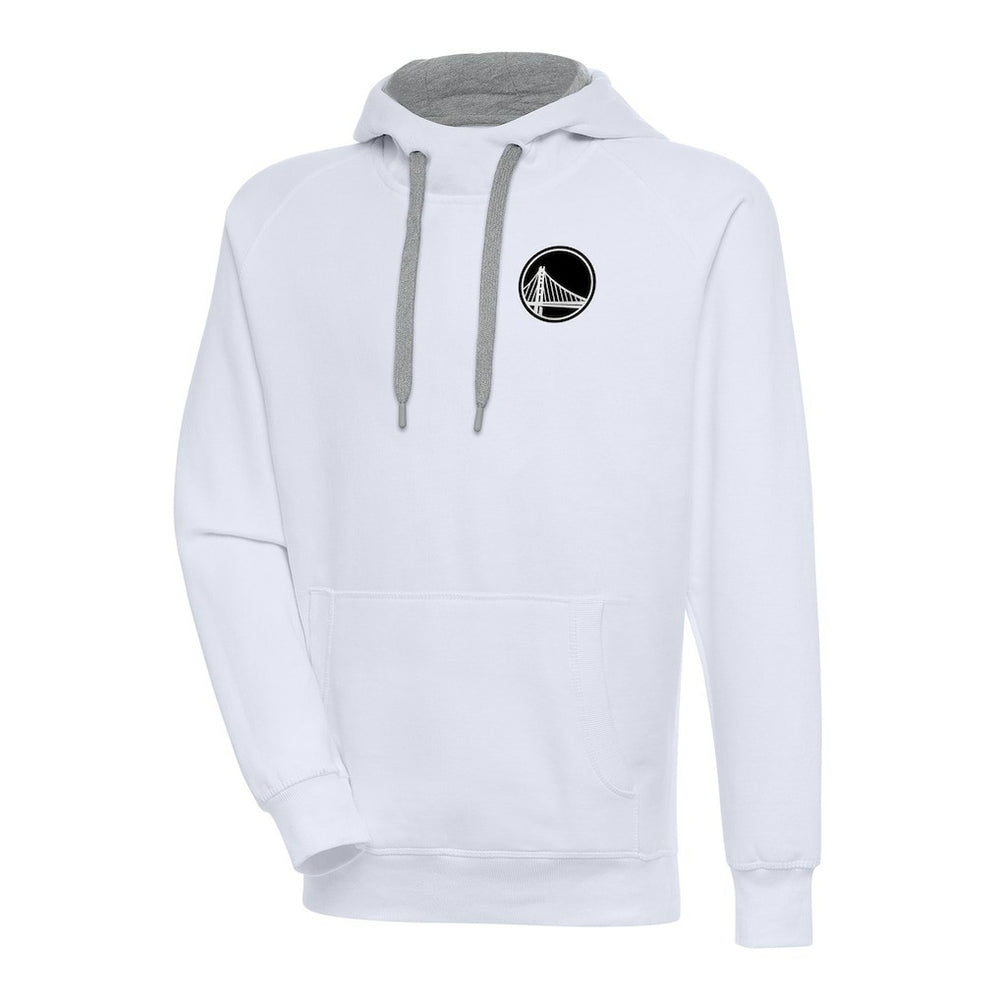 White Golden State Warriors Antigua Metallic Logo Victory Raglan Pullover Hoodie sale | NBA