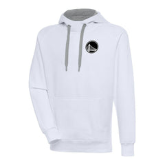 White Golden State Warriors Antigua Metallic Logo Victory Raglan Pullover Hoodie sale | NBA