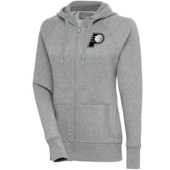 Heather Gray Indiana Pacers Antigua Women's Brushed Metallic Victory Full-Zip Hoodie - Heather Gray for sale | NBA