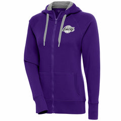 Los Angeles Lakers Antigua Women's Brushed Metallic Victory Full-Zip Hoodie - Purple online | NBA