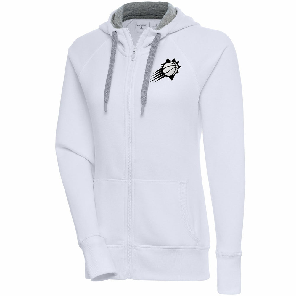 Phoenix Suns Antigua Women's Brushed Metallic Victory Full-Zip Hoodie - White on sale | NBA