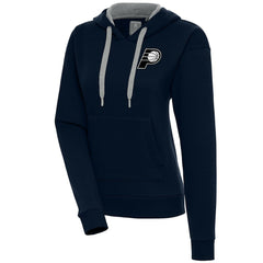 Navy Indiana Pacers Antigua Women's Brushed Metallic Victory Pullover Hoodie - Navy cheap | NBA