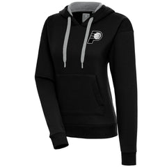 Black Indiana Pacers Antigua Women's Brushed Metallic Victory Pullover Hoodie - Black shop | NBA