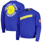 Royal Golden State Warriors Hardwood Classics There and Back Pullover Sweatshirt sale | NBA
