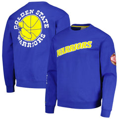 Royal Golden State Warriors Hardwood Classics There and Back Pullover Sweatshirt sale | NBA