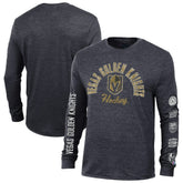 Vegas Golden Knights Champion Multi-Logo Tri-Blend Long Sleeve T-Shirt - NHL T-shirts