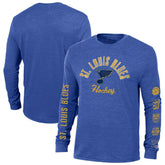 St. Louis Blues Champion Multi-Logo Tri-Blend Long Sleeve T-Shirt - NHL T-shirts