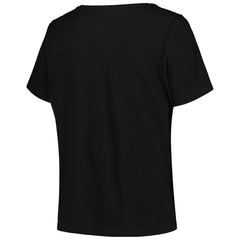Black Golden State Warriors Profile Women's Plus Size Arch Over Logo V-Neck T-Shirt sale | NBA