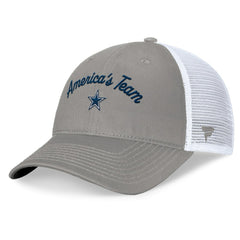 Dallas Cowboys Women's Fundamentals Slogan Trucker Adjustable Hat | NFL Sale