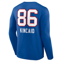 Buffalo Bills Dalton Kincaid Team Wordmark Player Name & Number Long Sleeve T-Shirt | NFL Online