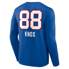 Buffalo Bills Dawson Knox Team Wordmark Player Name & Number Long Sleeve T-Shirt | NFL Discount