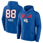 Buffalo Bills Dawson Knox Team Wordmark Player Name & Number Pullover Hoodie | NFL Near me