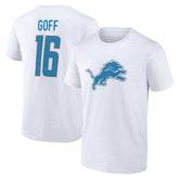 Detroit Lions Jared Goff Icon Player Name & Number T-Shirt | NFL US