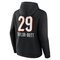 Cincinnati Bengals Cam Taylor-Britt Team Wordmark Player Name & Number Pullover Hoodie | NFL Discount