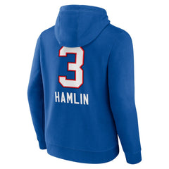 Buffalo Bills Damar Hamlin Team Wordmark Player Name & Number Pullover Hoodie | NFL Near me