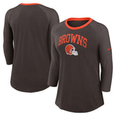 Cleveland Browns Women's 3/4 Sleeve Raglan Fashion Top | NFL Online