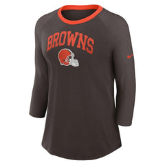 Cleveland Browns Women's 3/4 Sleeve Raglan Fashion Top | NFL Online