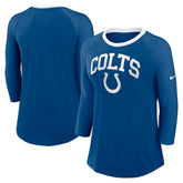 Indianapolis Colts Women's 3/4 Sleeve Raglan Fashion Top | NFL Discount