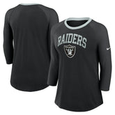 Las Vegas Raiders Women's 3/4 Sleeve Raglan Fashion Top | NFL New