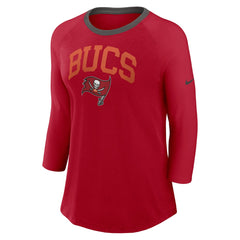Tampa Bay Buccaneers Women's 3/4 Sleeve Raglan Fashion Top | NFL New
