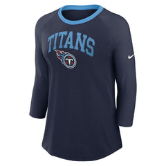 Tennessee Titans Women's 3/4 Sleeve Raglan Fashion Top | NFL Online