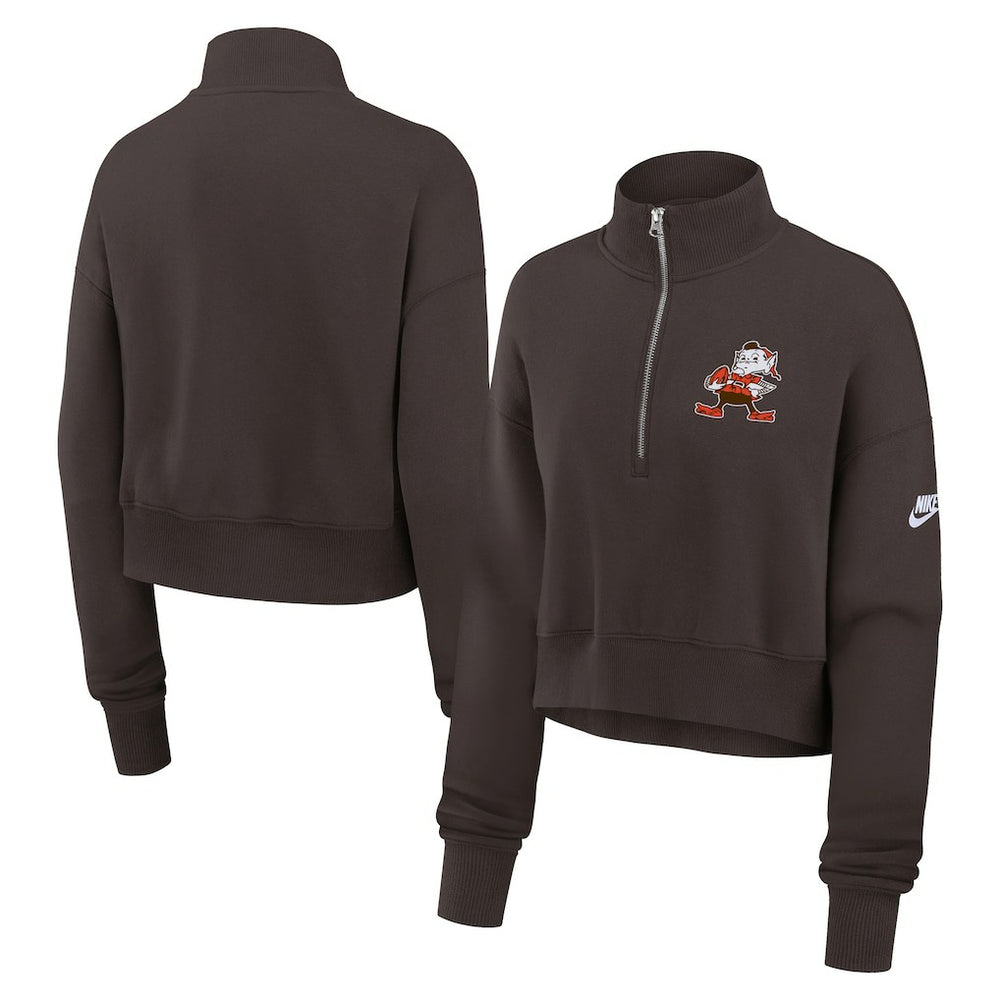 Cleveland Browns Women's Rewind Phoenix Half-Zip Sweatshirt | NFL Hot