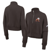 Cleveland Browns Women's Rewind Phoenix Half-Zip Sweatshirt | NFL Hot