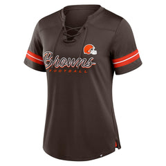 Cleveland Browns Women's Play Script Lace-Up T-Shirt | NFL On sale
