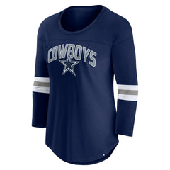 Dallas Cowboys Women's First Team Arch Logo 3/4 Sleeve T-Shirt | NFL Sale