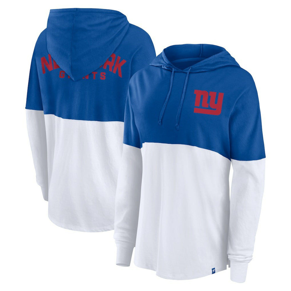 New York Giants Women's Backup Option Long Sleeve Hoodie T-Shirt | NFL Outlet