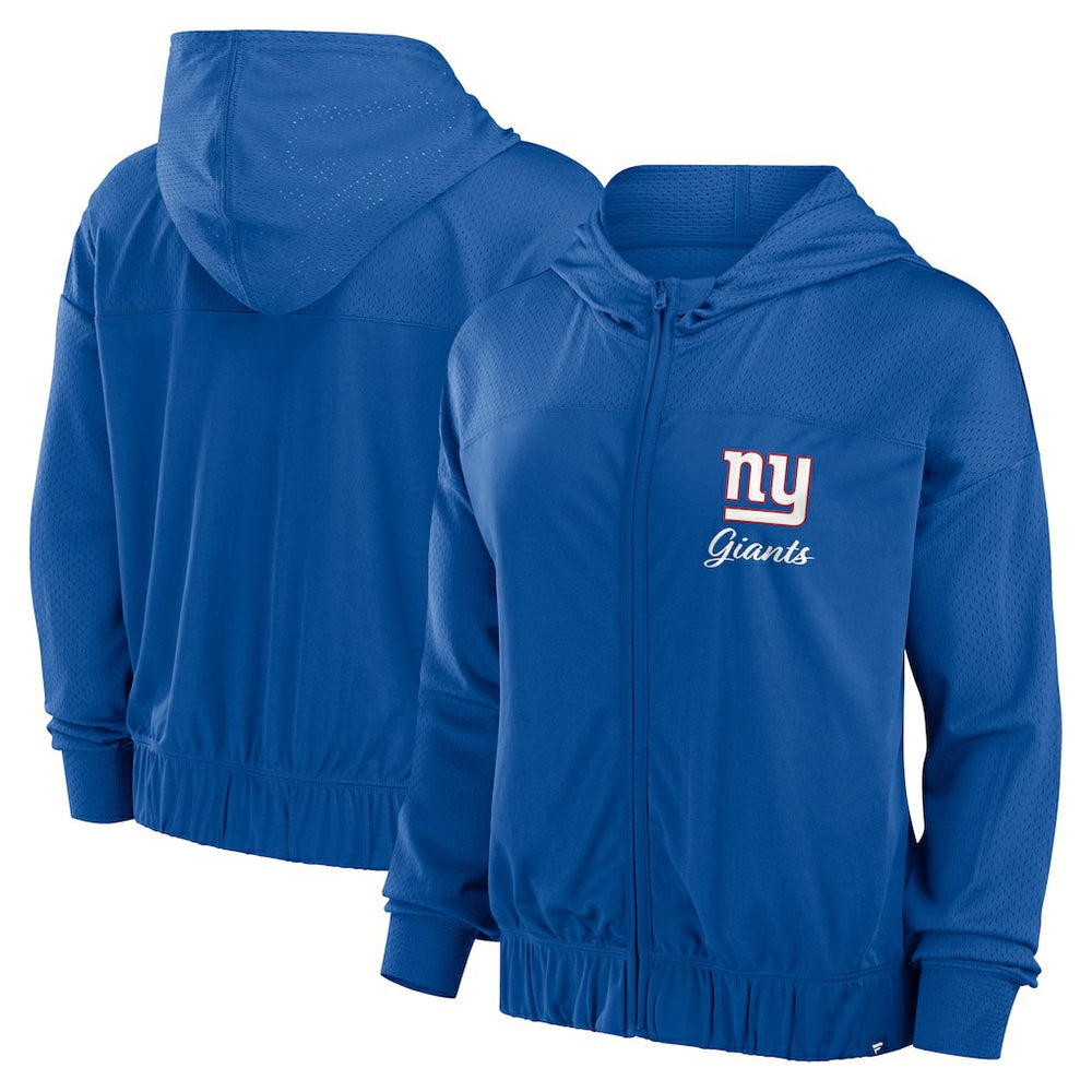 New York Giants Women's Script Lock Full-Zip Hoodie | NFL Outlet