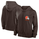 Cleveland Browns Women's Script Lock Full-Zip Hoodie | NFL Online