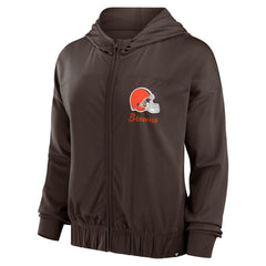 Cleveland Browns Women's Script Lock Full-Zip Hoodie | NFL Online