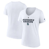 Seattle Kraken Fanatics Women's Authentic Pro Core Primary V-Neck T-Shirt - NHL T-shirts