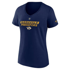 Nashville Predators Fanatics Women's Authentic Pro Core Primary V-Neck T-Shirt - NHL T-shirts