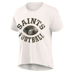 New Orleans Saints Women's Football Home Fashion T-Shirt | NFL Outlet