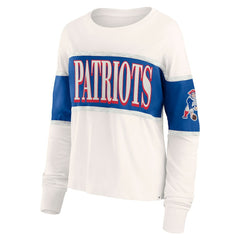 New England Patriots Women's Antique Block Long Sleeve T-Shirt | NFL Discount