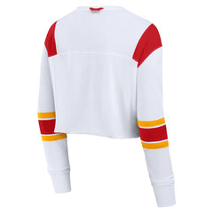 Kansas City Chiefs Women's Stretch Cropped Fashion Long Sleeve T-Shirt | NFL On sale