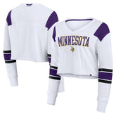 Minnesota Vikings Women's Stretch Cropped Fashion Long Sleeve T-Shirt | NFL Online