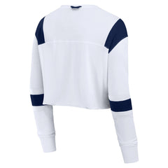 Seattle Seahawks Women's Stretch Cropped Fashion Long Sleeve T-Shirt | NFL US