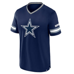 Dallas Cowboys Stripe Stacking V-Neck T-Shirt | NFL Outlet