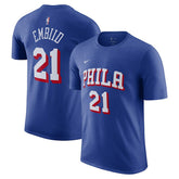 Royal Joel Embiid Philadelphia 76ers Name & Number T-Shirt | NBA