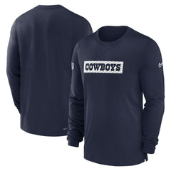 Dallas Cowboys 2024/25 Sideline Player Tri-Blend Performance Long Sleeve T-Shirt | NFL Sale