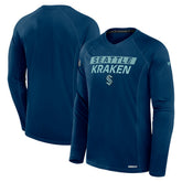 Seattle Kraken Fanatics Authentic Pro Rink Tech Long Sleeve T-Shirt - NHL T-shirts
