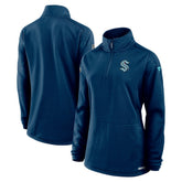Seattle Kraken Fanatics Women's Authentic Pro Rink Lightweight Quarter-Zip Pullover Sweatshirt - NHL Sweatshirts
