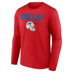 Buffalo Bills Josh Allen Team Wordmark Player Name & Number Long Sleeve T-Shirt | NFL Discount