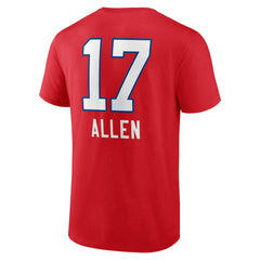 Buffalo Bills Josh Allen Team Wordmark Player Name & Number T-Shirt | NFL Online